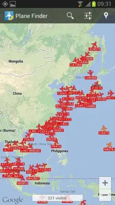Plane Finder Free android App screenshot 1