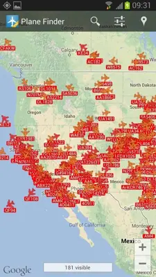 Plane Finder Free android App screenshot 2